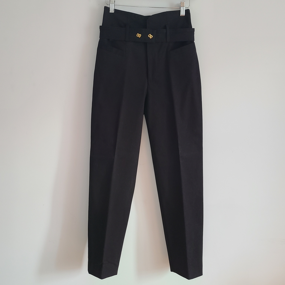 Zara Black Trousers with Gold Accent Size XS